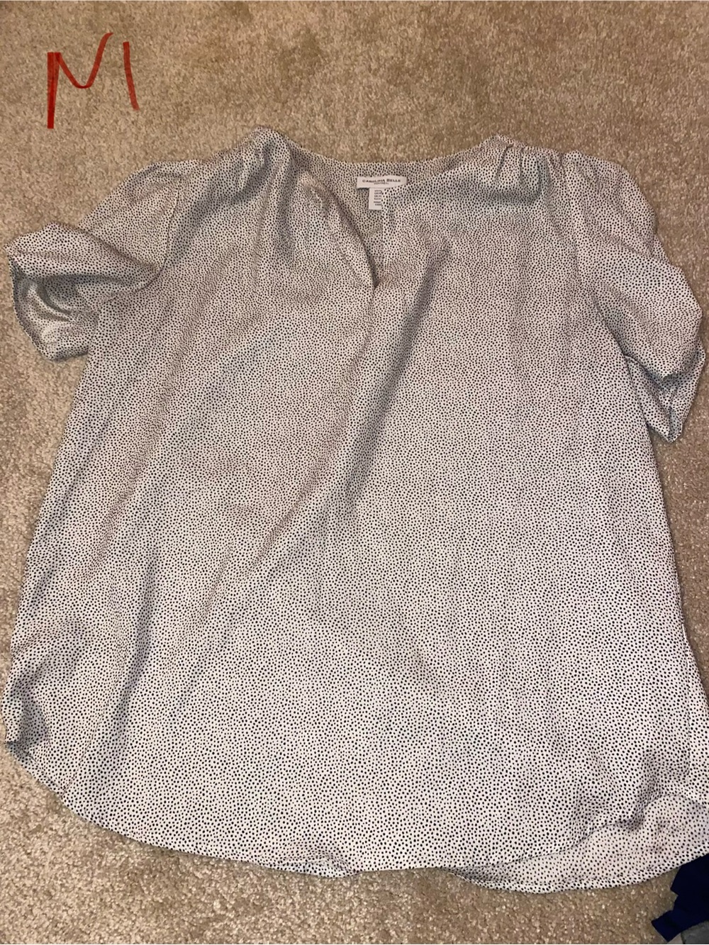 Lightweight White Dot Print Women’s Blouse